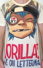 Tshirt Gorillaz Live on Letterman