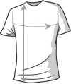 T-shirt Gorillaz 2D Dirty Harry sizing chart